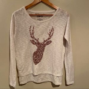 Bethany Mota Long Sleeve Top with Sequins